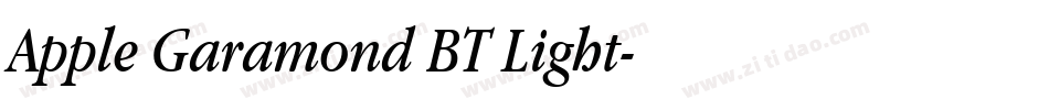 Apple Garamond BT Light字体转换